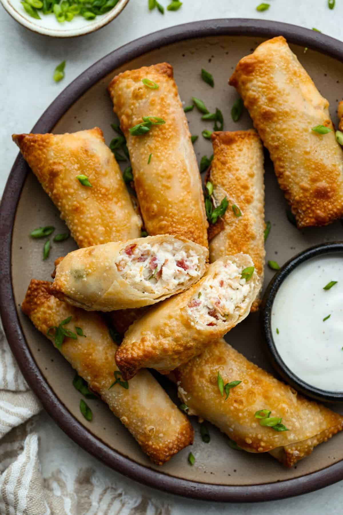 Chicken Egg Rolls w/fries